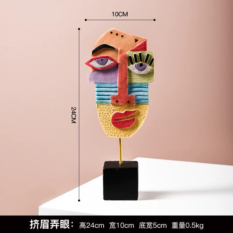 Creative Abstract Art Human Face Ornament Home Decorations