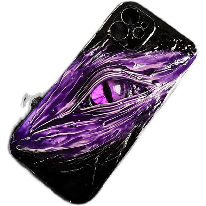 Single Purple Scary Eyeball Handmade iPhone Case