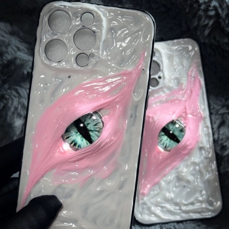 Pink Devil's Eye Horror iPhone Case