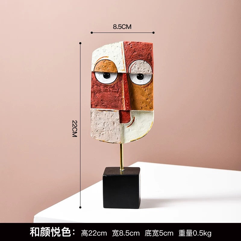 Creative Abstract Art Human Face Ornament Home Decorations