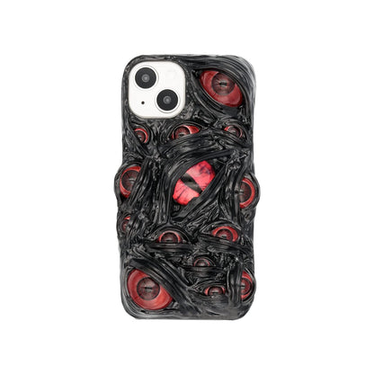 Cat Eye in the Dark Handmade Horror iPhone Case