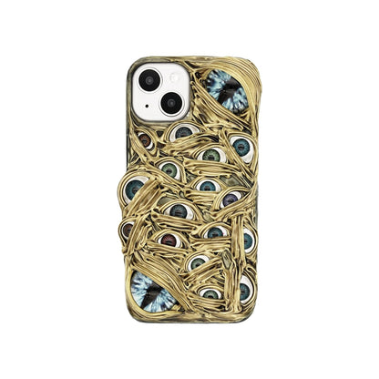 Gold Monster Eyes Handmade Horror iPhone Case