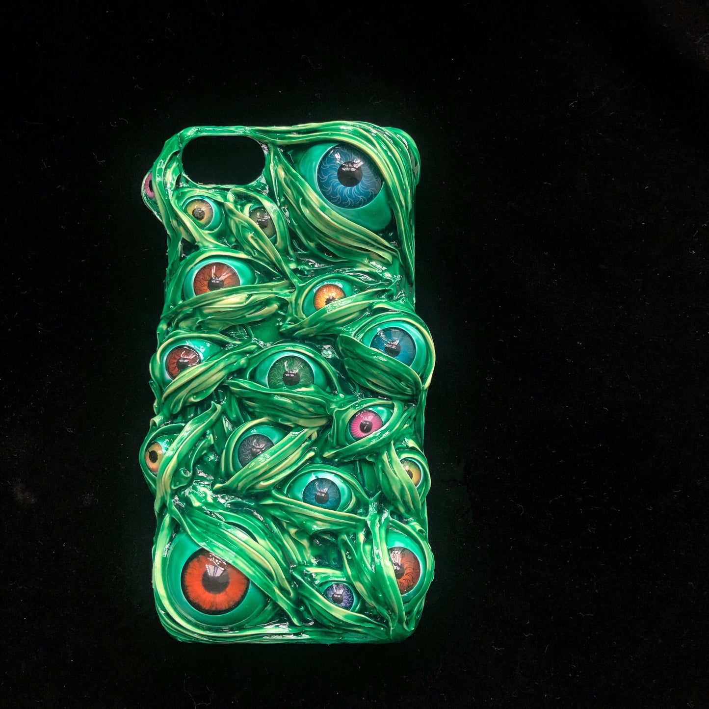 Gothic Deco Green Eyeball Horror Phone Case