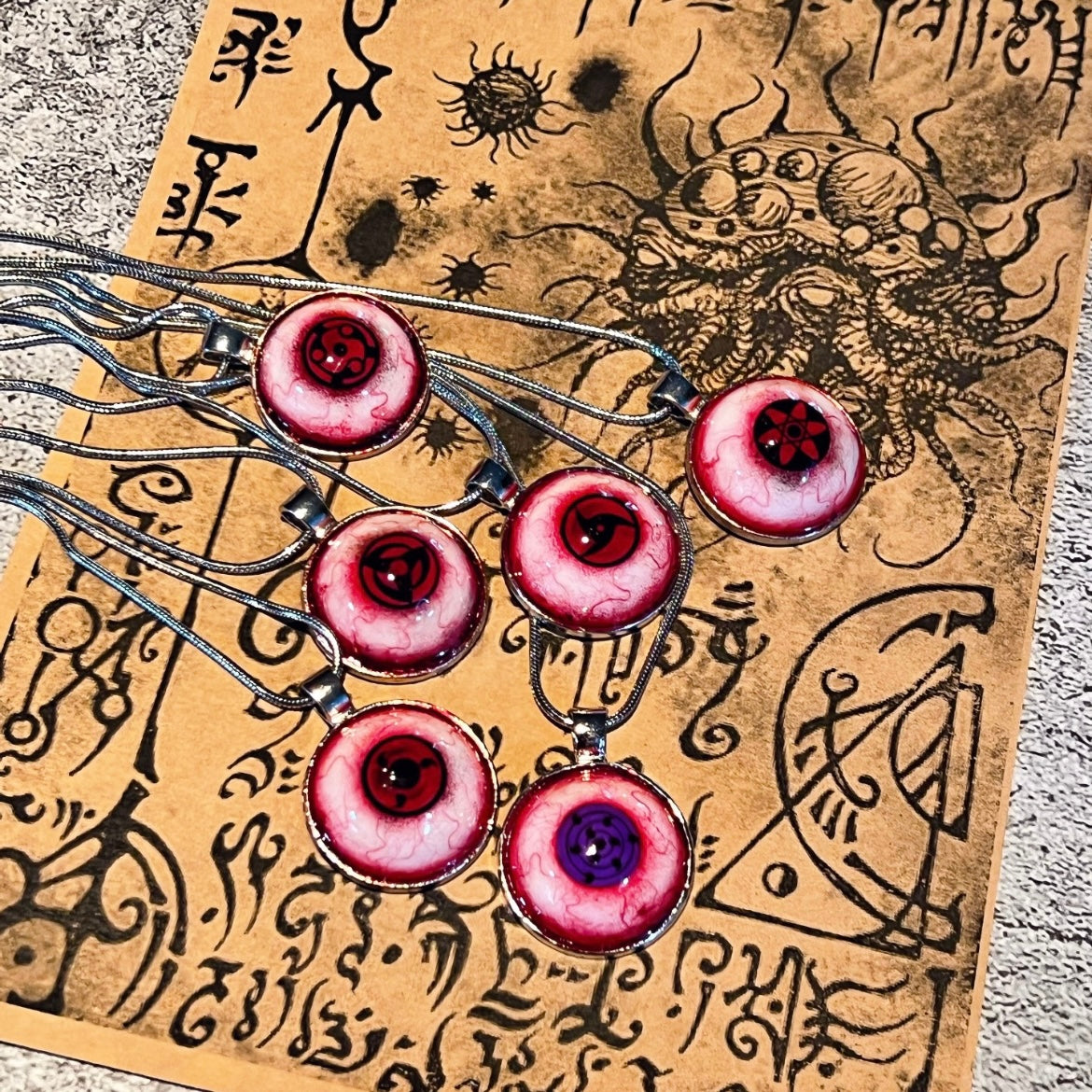 Blood Chakra Eye Necklace Accessory