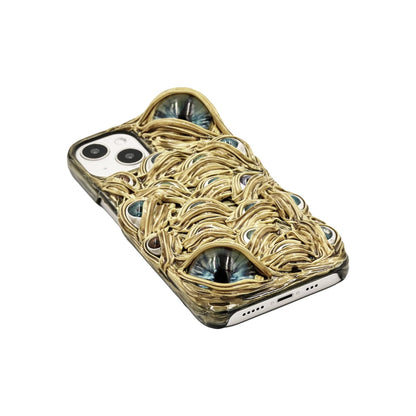 Gold Monster Eyes Handmade Horror iPhone Case