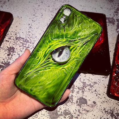 Fluorescent Green Handmade 3D Horror Phone Case