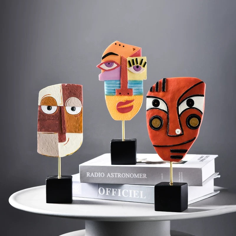 Creative Abstract Art Human Face Ornament Home Decorations