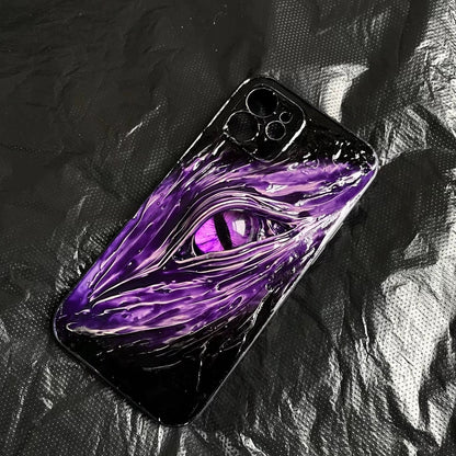 Single Purple Scary Eyeball Handmade iPhone Case