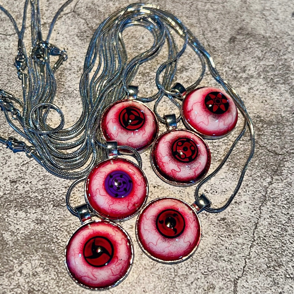 Blood Chakra Eye Necklace Accessory