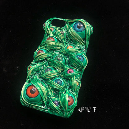 Gothic Deco Green Eyeball Horror Phone Case