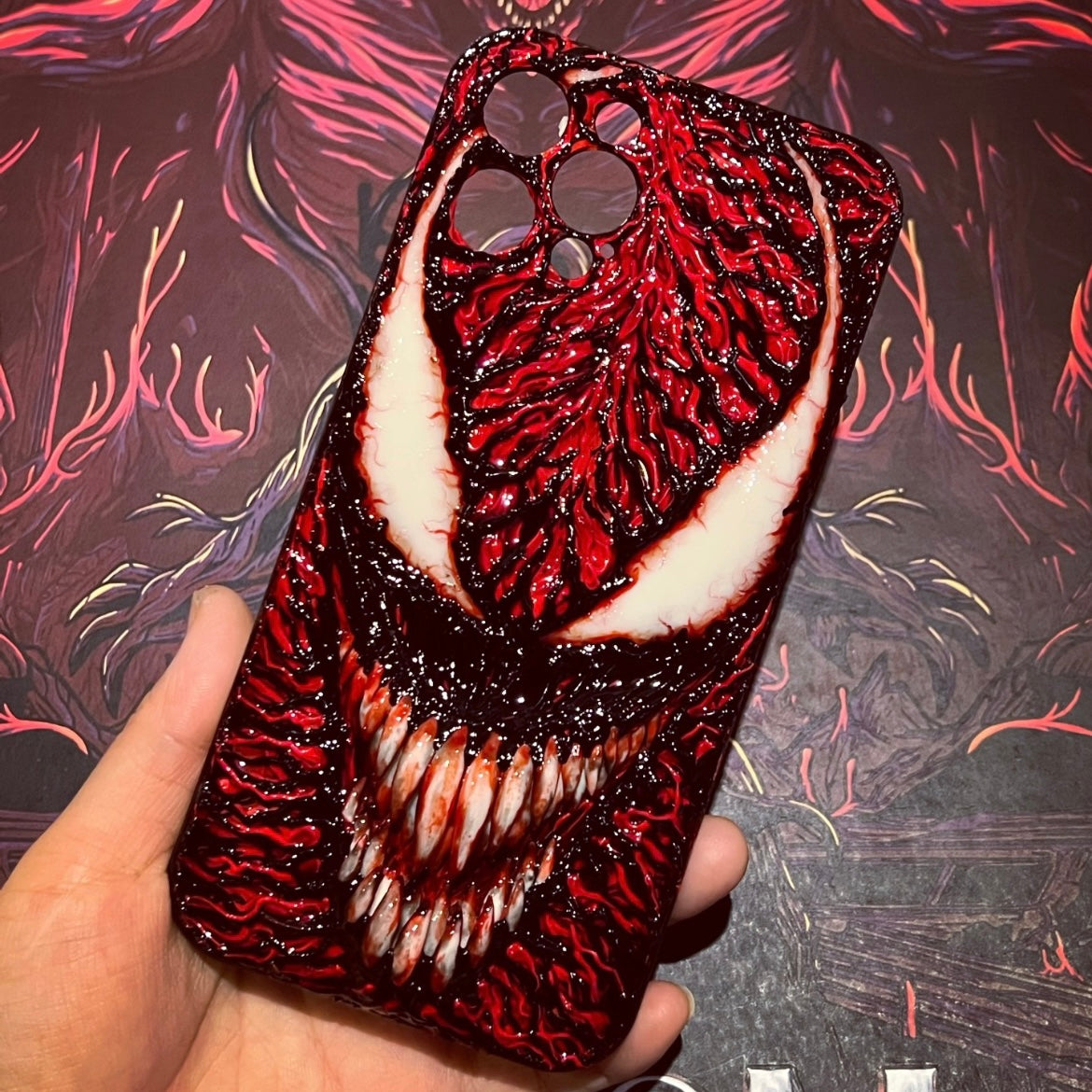 3D Venom Handmade Movie Horror Art Phone Case