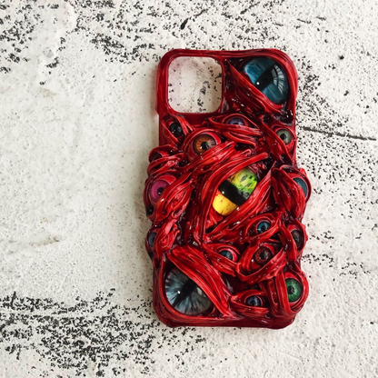 Gothic Deco Red Eyeball Horror Phone Case