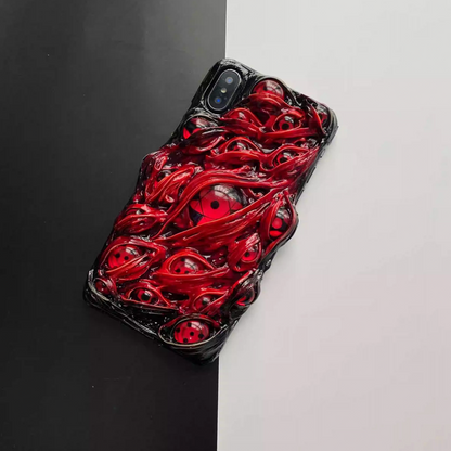 Gothic Fire Wheel Eyeball Handmade Phone Case