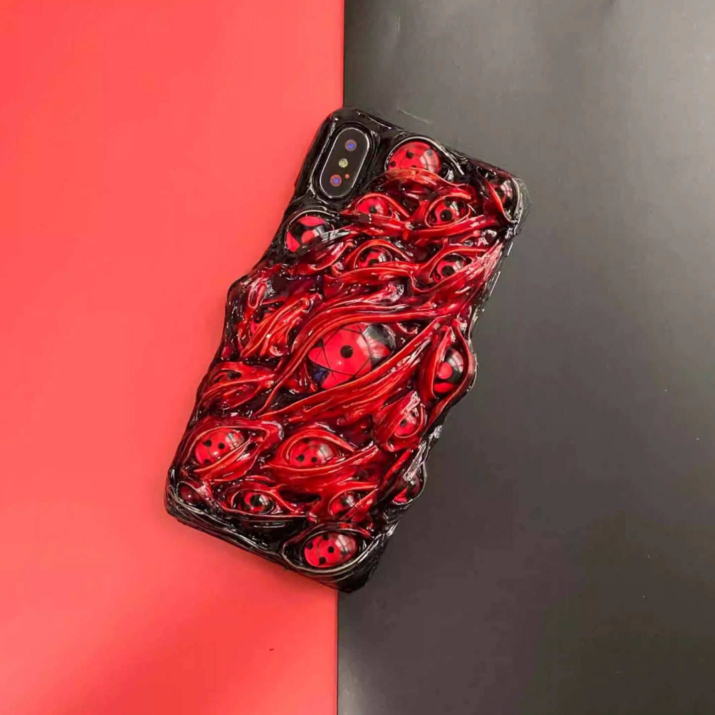 Gothic Fire Wheel Eyeball Handmade Phone Case