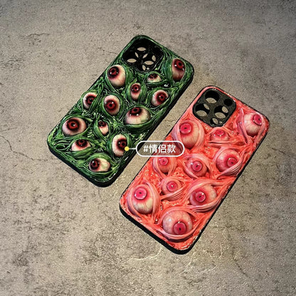 3D Couple's Gothic Eye Horror Handmade Phone Case