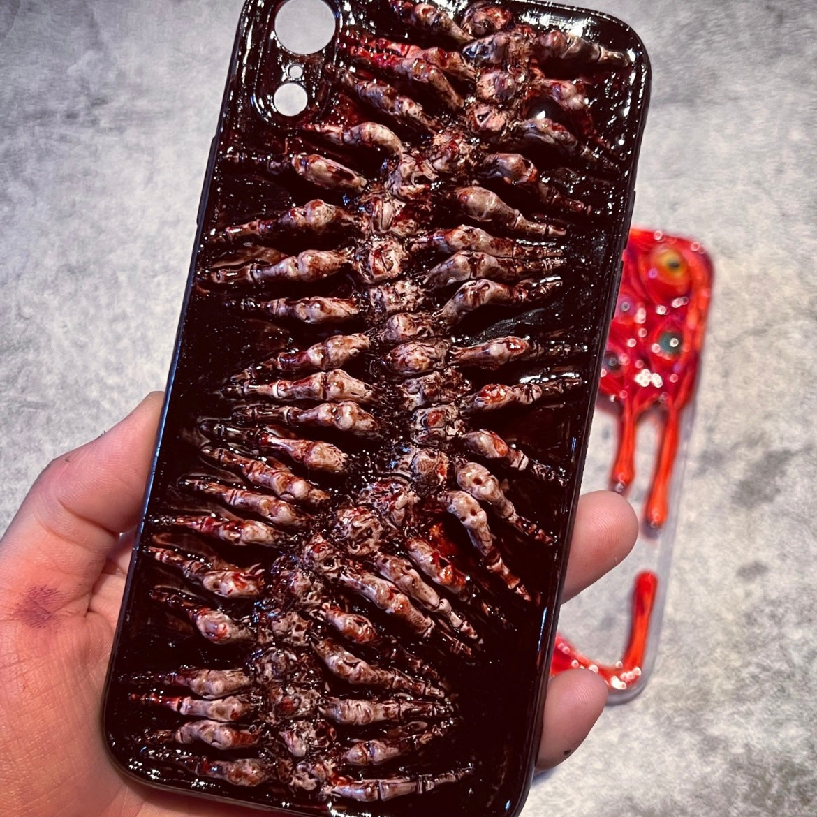 Handmade Spine Millipede Horror Phone Case