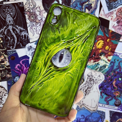 Fluorescent Green Handmade 3D Horror Phone Case