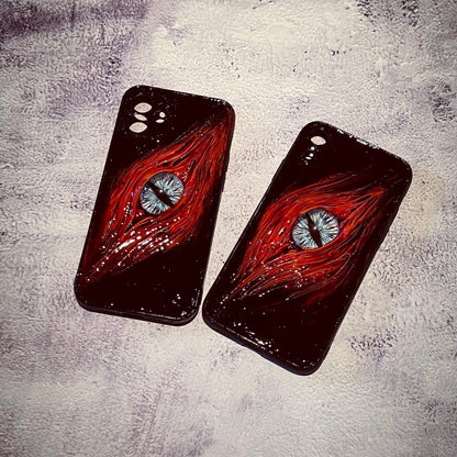 Gothic Red 3D Eyeball Handmade Horror Phone Case