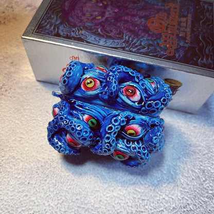 Gothic Blue 3D Eyeball Horror AirPods Case