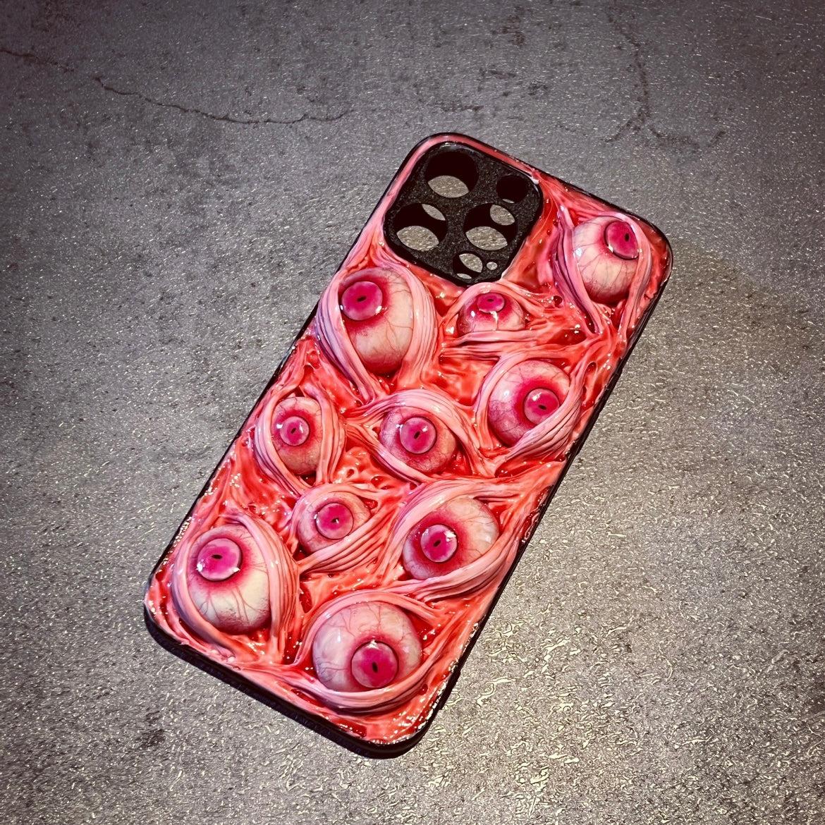 3D Couple's Gothic Eye Horror Handmade Phone Case