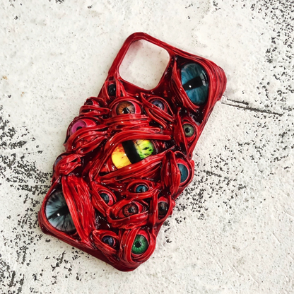 Gothic Deco Red Eyeball Horror Phone Case